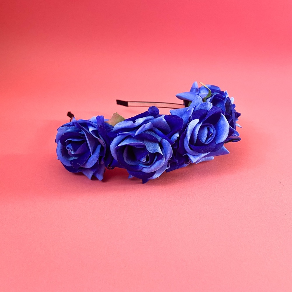 Blue Roses Headband - Picture 7 of 8